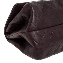 مملوكة مسبقًا CH Carolina Herrera Dark Brown Leather Bow Shoulder Bag