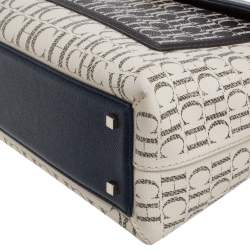 Pre Owned حقيبة كارولينا هيريرا يد علوية كنفاس مونوغرامي و جلد متعدد الألوان