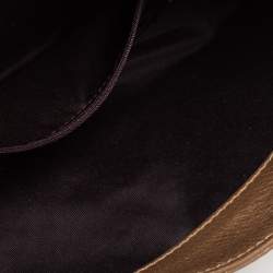 Pre Owned حقيبة كتف كارولينا هيريرا أودري جلد مونوغرامية ذهبية