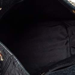 Pre Owned حقيبة يد كارولينا هيريرا بوبي جلد مونوغرامي أسود