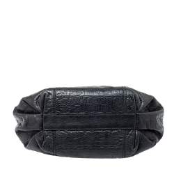 Pre Owned حقيبة يد كارولينا هيريرا بوبي جلد مونوغرامي أسود