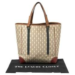 Pre Owned Carolina Herrera Multicolor Canvas and Leather Tote