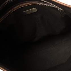 Pre Owned Carolina Herrera Multicolor Canvas and Leather Tote