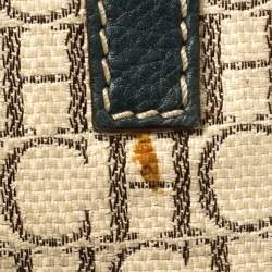 Pre Owned Carolina Herrera Multicolor Canvas and Leather Tote