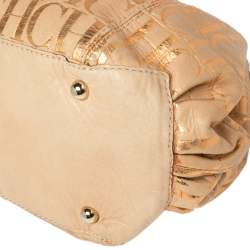 Pre Owned حقيبة يد كارولينا هيريرا يد سلسلة سويدي مونوغرامي بيج