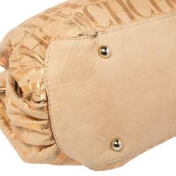 Pre Owned حقيبة يد كارولينا هيريرا يد سلسلة سويدي مونوغرامي بيج