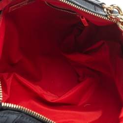 Pre Owned Carolina Herrera Black Pebbled Leather Hobo