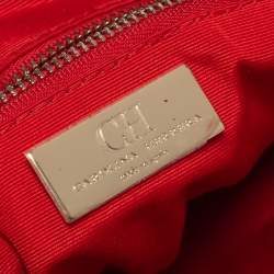 Pre Owned Carolina Herrera Black Pebbled Leather Hobo