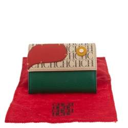 Pre Owned محفظة كارولينا هيريرا كومباكت جلد مونوغرامى متعدد الألوان 