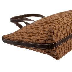 Pre Owned حقيبة يد شوبر سى أتش كارولينا هيريرا جلد وكانفاس مونوغرامى وكانفاس مونوغرامى بنى 