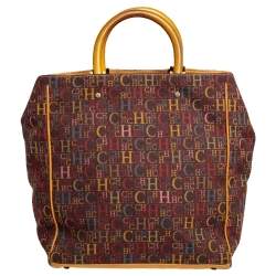 مملوكة مسبقًا CH Carolina Herrera Multicolor Monogram Canvas and Leather Shopper Tote