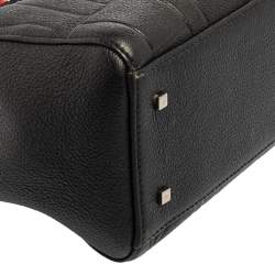 Pre Owned حقيبة يد سي أتش كارولينا هيريرا حلية جلد منقوش أسود