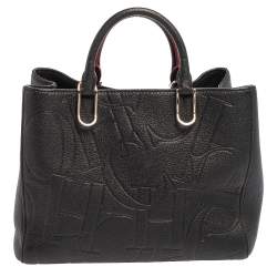 Pre Owned حقيبة يد سي أتش كارولينا هيريرا حلية جلد منقوش أسود