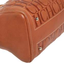 Pre Owned Carolina Herrera Brown Leather Andy Satchel