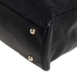 Pre Owned حقيبة يد كارولينا هيريرا شوبر جلد مبطن أسود