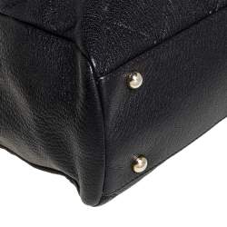 Pre Owned حقيبة يد كارولينا هيريرا شوبر جلد مبطن أسود