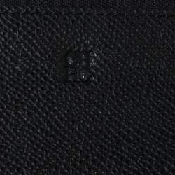 Pre Owned Carolina Herrera Black Monogram Embossed Leather Bifold Long Wallet