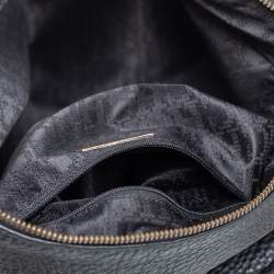 Pre Owned Carolina Herrera Black Leather Tassel Chain Hobo