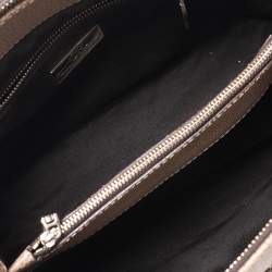 Pre Owned Carolina Herrera Beige Leather Small Matteo Tote