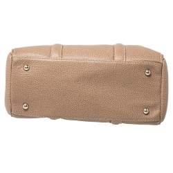 Pre Owned Carolina Herrera Beige Leather Small Matteo Tote