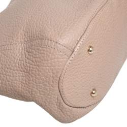 Pre Owned Carolina Herrera Beige Leather Chain Tassel Hobo