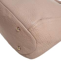 Pre Owned Carolina Herrera Beige Leather Chain Tassel Hobo