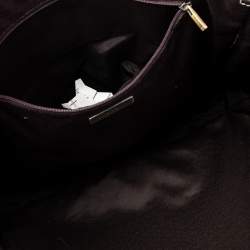 Pre Owned CH Carolina Herrera Beige/Brown Monogram Canvas and Leather Tote