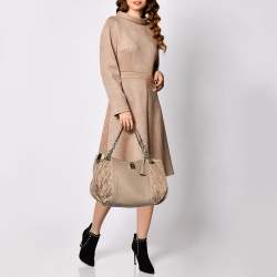 Pre Owned حقيبة ساتشل سي أتش هيريرا داليا جلد مونوغرام بيج