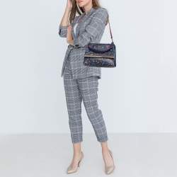 مملوكة مسبقًا حقيبة سي أتش كارولينا هيريرا يد علوية مرصع جلد كحلي