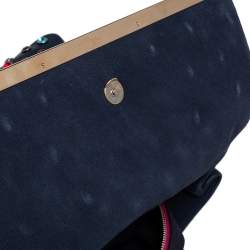 مملوكة مسبقًا حقيبة سي أتش كارولينا هيريرا يد علوية مرصع جلد كحلي