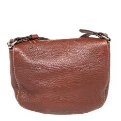 Pre Owned حقيبة كروس سي أتش كارولينا هيريرا جلد بنية بقلاب 