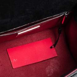 Pre Owned CH Carolina Herrera Black Monogram Leather Carry On Top Handle Bag