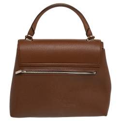 Pre Owned حقيبة سي أتش كارولينا هيريرا جلد بني مونوغرامي بيد علوية