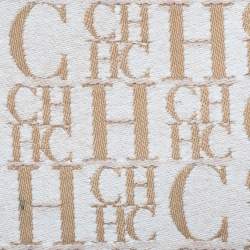 Pre Owned Carolina Herrera Brown Monogram Leather Andy Tote Bag