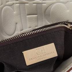 Pre Owned CH Carolina Herrera Beige/Cream Leather New Baltazar Flap Shoulder Bag