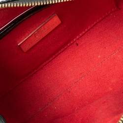 Pre Owned Carolina Herrera Black Patent Leather Micro Logo Charm Satchel