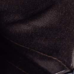 مملوكة مسبقًا CH Carolina Herrera Navy Blue Monogram Leather Card Holder 