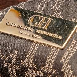 Pre Owned Carolina Herrera Brown Leather Satchel