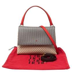 Pre Owned حقيبة سي أتش كارولينا هيريرا جلد كانفاس مونوغرامي متعدد الألوان بيد علوية وقلاب