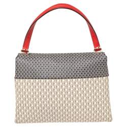 Pre Owned حقيبة سي أتش كارولينا هيريرا جلد كانفاس مونوغرامي متعدد الألوان بيد علوية وقلاب