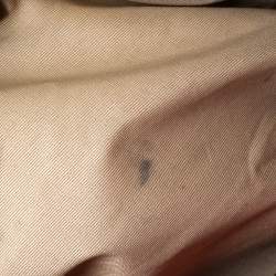 Pre Owned CH Carolina Herrera Red/Beige Embossed Leather Andy Boston Bag