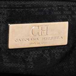 Pre Owned CH Carolina Herrera Black Quilted Leather Chain Hobo