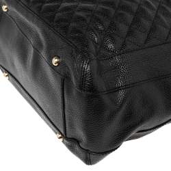 Pre Owned CH Carolina Herrera Black Quilted Leather Chain Hobo