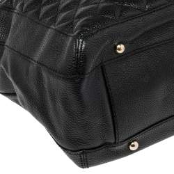 Pre Owned CH Carolina Herrera Black Quilted Leather Chain Hobo