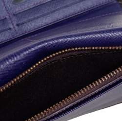 Pre Owned CH Carolina Herrera Monogram Embossed Leather Trifold Wallet 