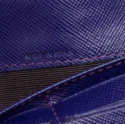 Pre Owned CH Carolina Herrera Monogram Embossed Leather Trifold Wallet 