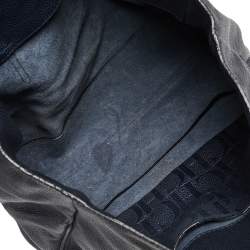 Pre Owned Carolina Herrera Dark Blue Leather Tempo Collection Adagio Tote