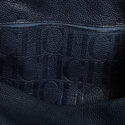 Pre Owned Carolina Herrera Dark Blue Leather Tempo Collection Adagio Tote
