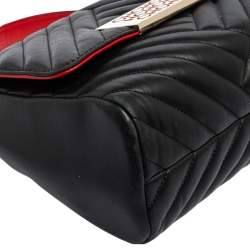 Pre Owned CH Carolina Herrera Black Quilted Leather Bimba Top Handle Bag
