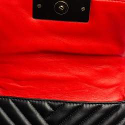 Pre Owned CH Carolina Herrera Black Quilted Leather Bimba Top Handle Bag